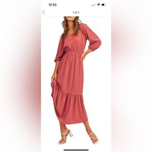 Lush tiered square neck dress